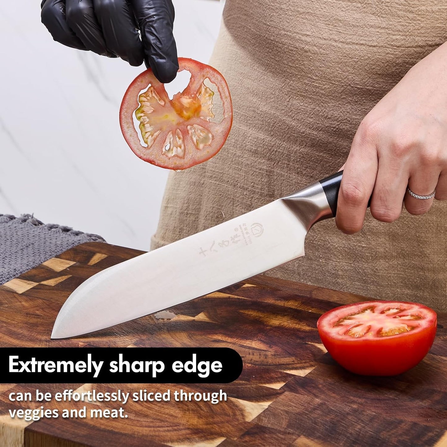 SHI BA ZI ZUO 2 Pieces Professional Kitchen Knife Set,Meat Cleaver Knife Bone Chopper Chef Knife with Ergonomic Handle