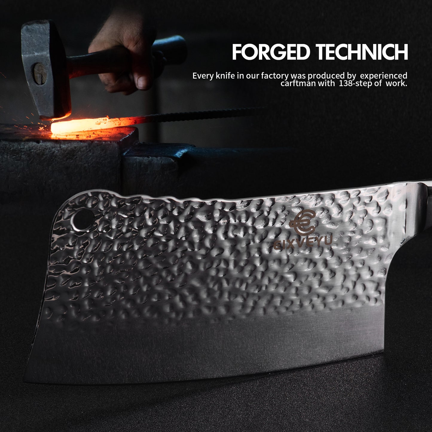 Kitchen knife set, butcher knife, chef's knife, and fruit knife 3-piece set, professional kitchen knife, forged vegetable knife, meat knife, paring knife, wooden handle, gift box