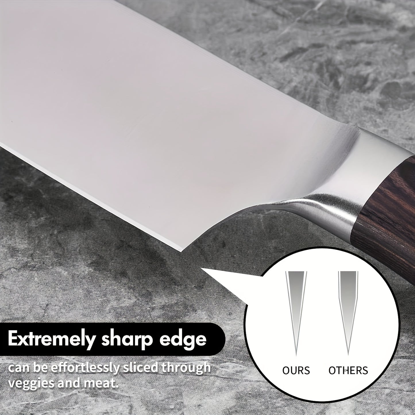 SHI BA ZI ZUO 8 Inches Chefs Knife Meat Knife Stainless Stee