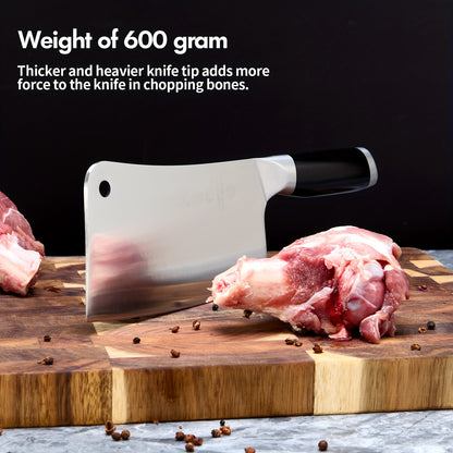 SHI BA ZI ZUO Chef's knife Kitchen knife High-quality stainless steel butcher knife Chinese cutting knife with full tang blade for cutting meat from bone