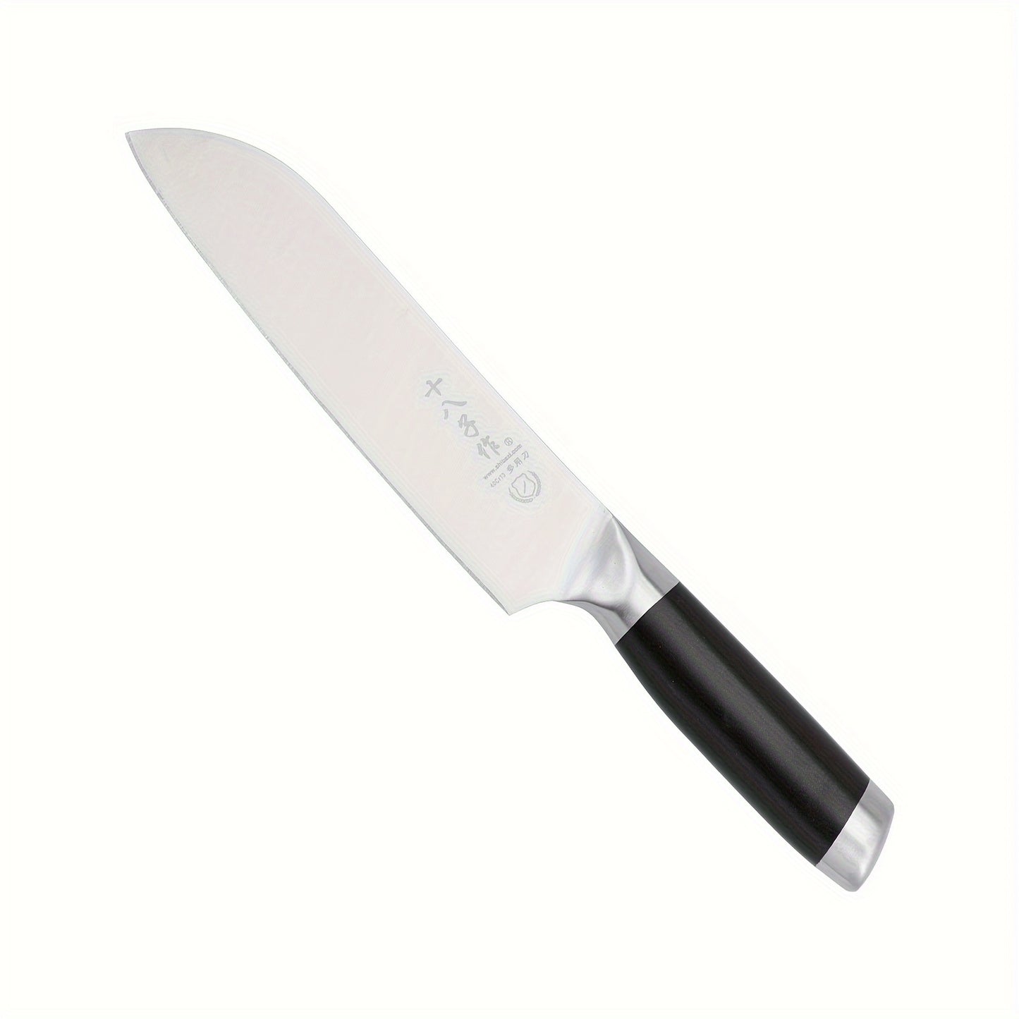 SHI BA ZI ZUO Santoku knife 18 cm chef's knife Sharp kitchen knife made of 40Cr13MoV stainless steel with ergonomic handle